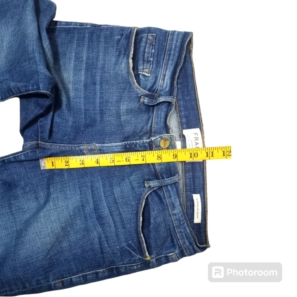 FRAME Le Skinny de Jeanne Jeans Size 28 York Wash Tulip Hem - Picture 15 of 16